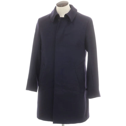 【中古】シーラップ Sealup ウール ステンカラーコート ネイビー【 50 】【 状態ランクA 】【 メンズ 】