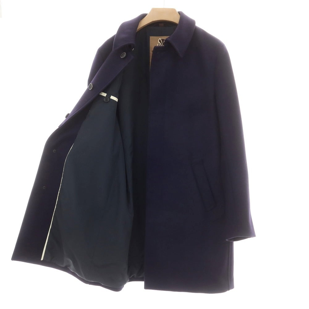 【中古】シーラップ Sealup ウール ステンカラーコート ネイビー【 50 】【 状態ランクA 】【 メンズ 】