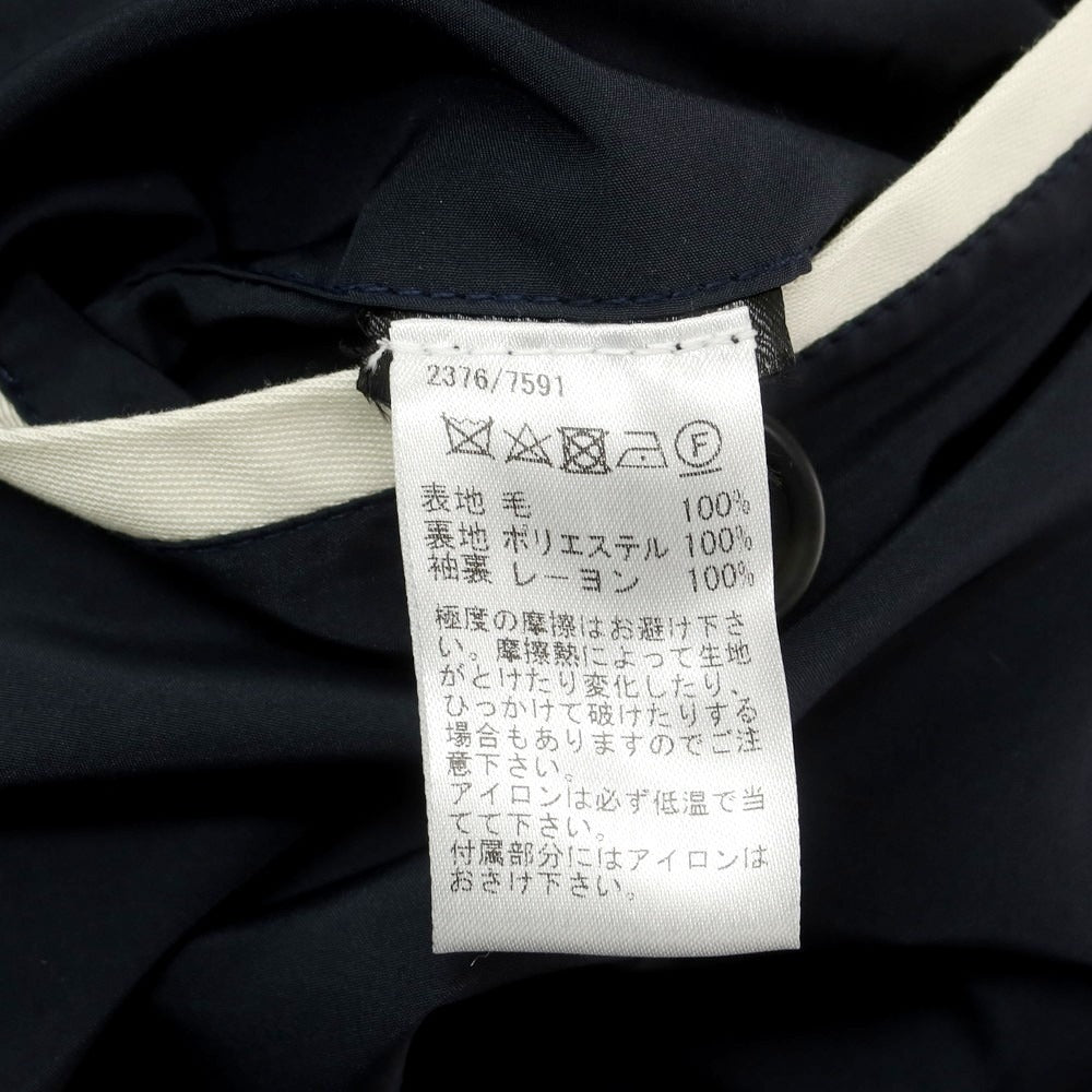 【中古】シーラップ Sealup ウール ステンカラーコート ネイビー【 50 】【 状態ランクA 】【 メンズ 】