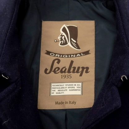 【中古】シーラップ Sealup ウール ステンカラーコート ネイビー【 50 】【 状態ランクA 】【 メンズ 】