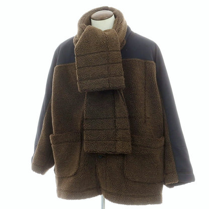 【中古】タクタク tac:tac マフラー付き 切り替え ボアジャケット ブルゾン ブラウンxブラック【 表記なし（L位） 】【 状態ランクB 】【 メンズ 】