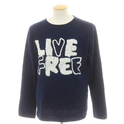 【中古】コムデギャルソンシャツ COMME des GARCONS SHIRT 2024年秋冬 ウール クルーネック プルオーバーニット ネイビー【 M 】【 状態ランクB 】【 メンズ 】