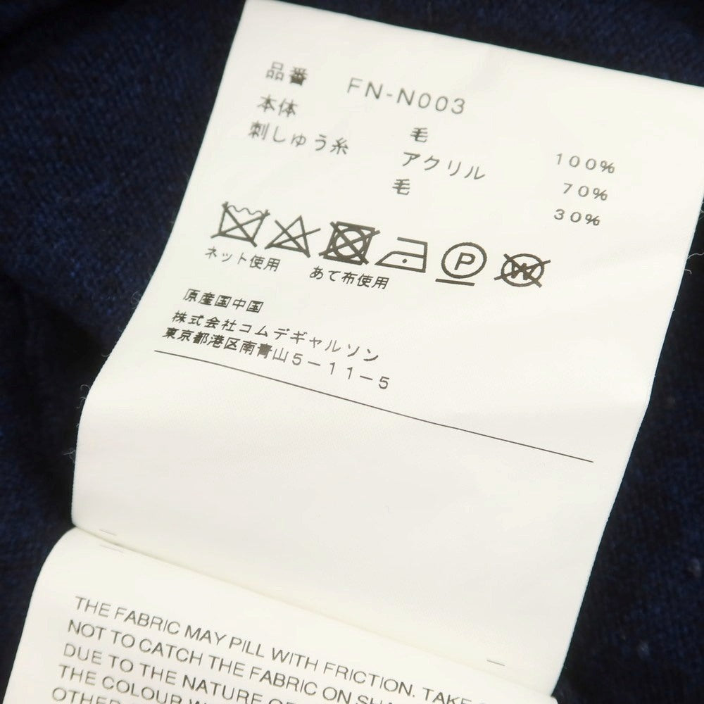 【中古】コムデギャルソンシャツ COMME des GARCONS SHIRT 2024年秋冬 ウール クルーネック プルオーバーニット ネイビー【 M 】【 状態ランクB 】【 メンズ 】