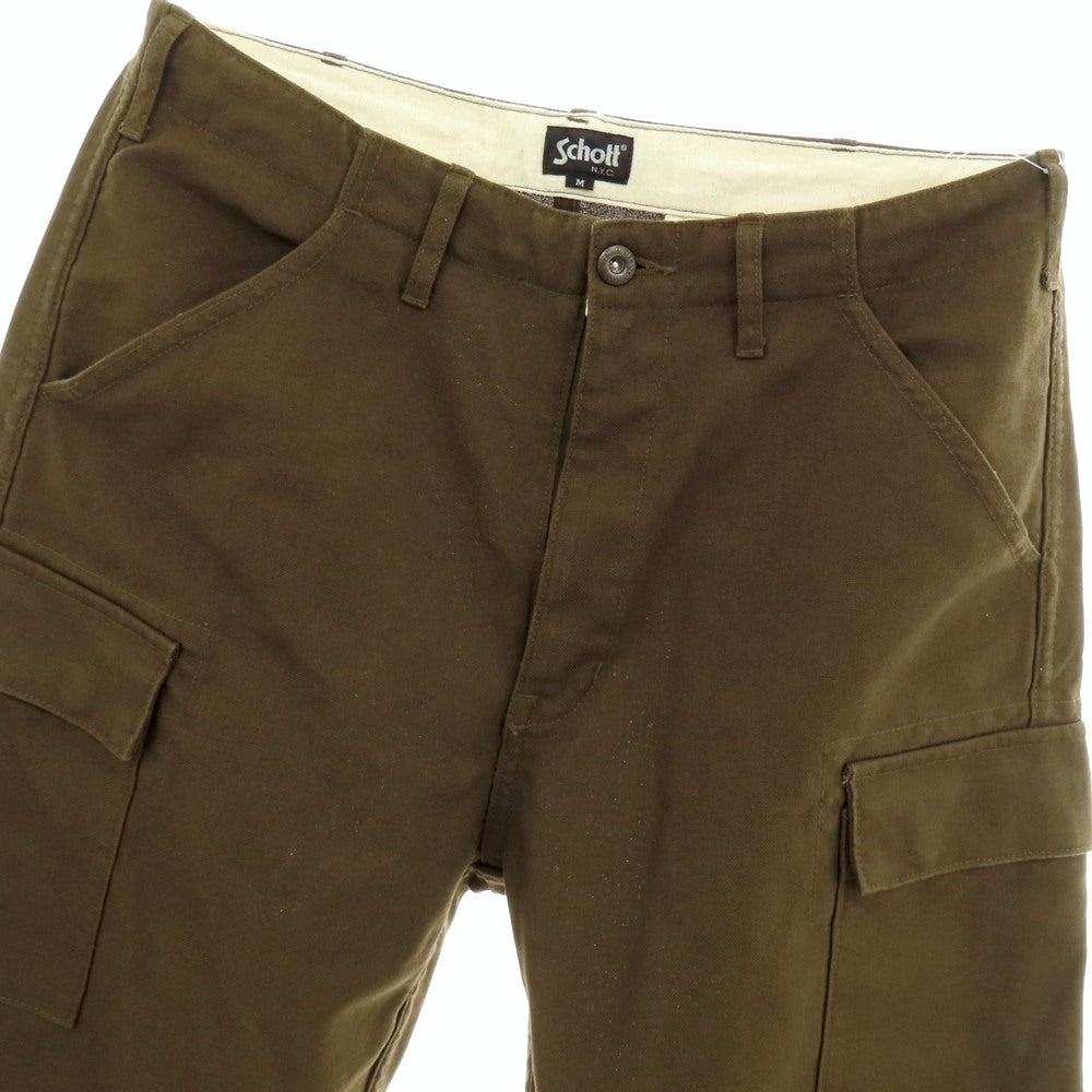 【中古】ショット schott ポリエステルコットン カーゴパンツ カーキブラウン【サイズM】【 状態ランクB 】【 メンズ 】 [EPD]