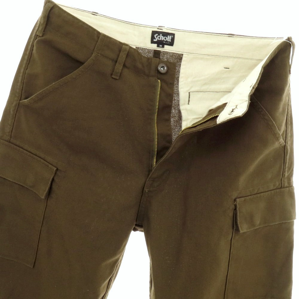 【中古】ショット schott ポリエステルコットン カーゴパンツ カーキブラウン【サイズM】【 状態ランクB 】【 メンズ 】 [EPD]