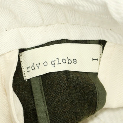【中古】ランデヴー オー グローブ rdv o globe ウールポリエステル カジュアルスラックスパンツ オリーブ【 1 】【 状態ランクB 】【 メンズ 】