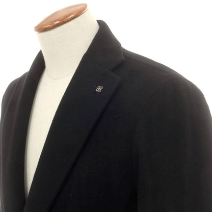 【中古】タリアトーレ TAGLIATORE カシミヤ チェスターフィールドコート ブラック【 46 】【 状態ランクB 】【 メンズ 】