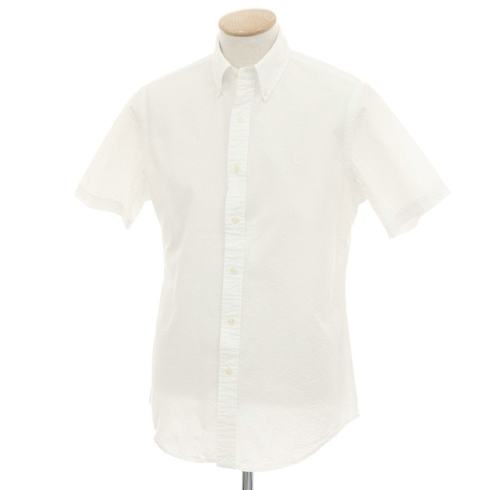 【中古】ラルフローレン RALPH LAUREN シアサッカー 半袖シャツ ホワイト【サイズS】【 状態ランクB 】【 メンズ 】