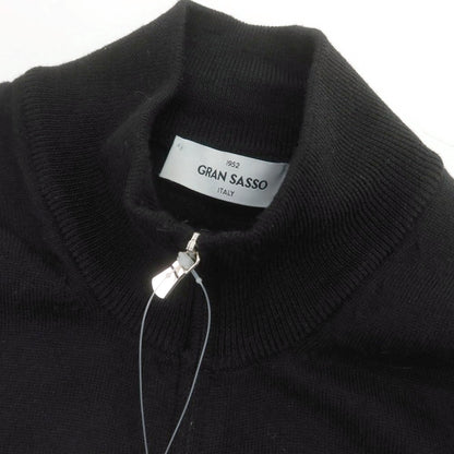 【中古】グランサッソ GRAN SASSO ハイゲージ ウール スランドカラー ダブルジップ カーディガン ブラック【 44 】【 状態ランクB 】【 メンズ 】