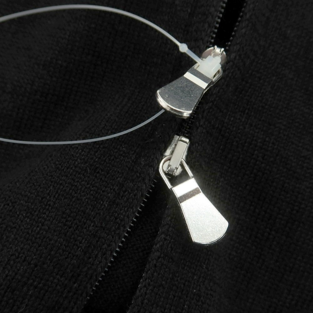 【中古】グランサッソ GRAN SASSO ハイゲージ ウール スランドカラー ダブルジップ カーディガン ブラック【 44 】【 状態ランクB 】【 メンズ 】