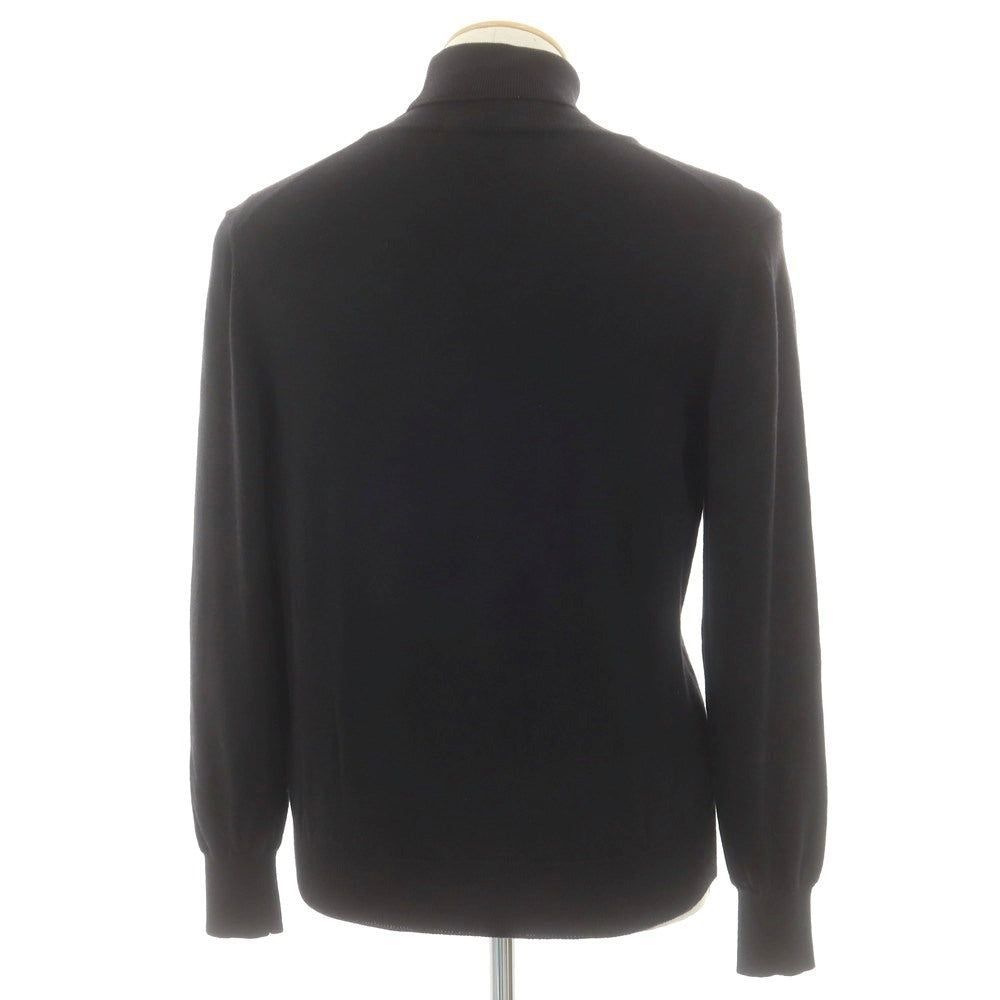 【中古】グランサッソ GRAN SASSO ハイゲージ ウール タートルネック プルオーバーニット ブラック【 44 】【 状態ランクB 】【 メンズ 】