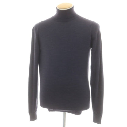 【中古】ジョンスメドレー JOHN SMEDLEY ハイゲージ ウール タートルネック プルオーバーニット グレーネイビー【 S 】【 状態ランクB 】【 メンズ 】