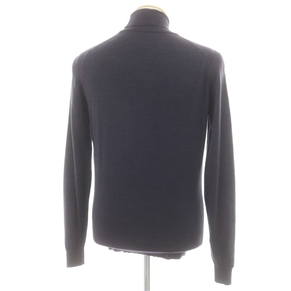 【中古】ジョンスメドレー JOHN SMEDLEY ハイゲージ ウール タートルネック プルオーバーニット グレーネイビー【 S 】【 状態ランクB 】【 メンズ 】