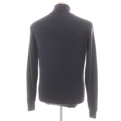 【中古】ジョンスメドレー JOHN SMEDLEY ハイゲージ ウール タートルネック プルオーバーニット グレーネイビー【 S 】【 状態ランクB 】【 メンズ 】