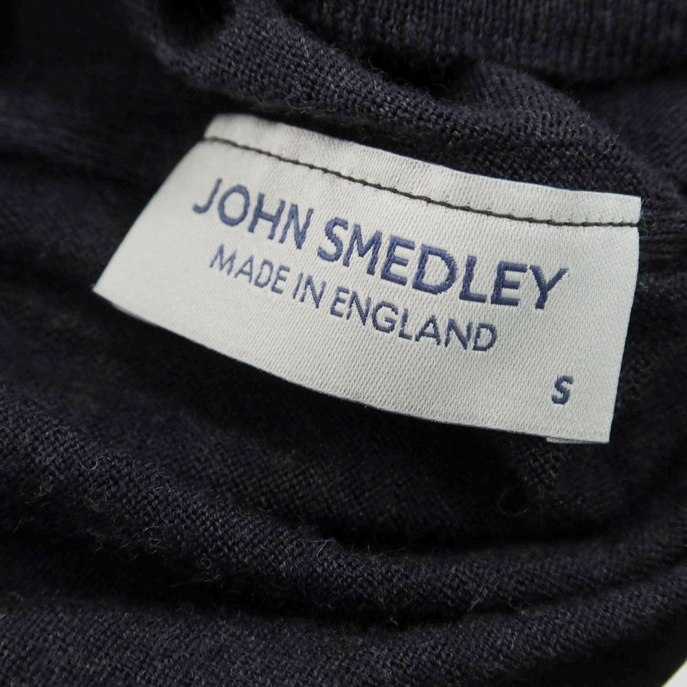 【中古】ジョンスメドレー JOHN SMEDLEY ハイゲージ ウール タートルネック プルオーバーニット グレーネイビー【 S 】【 状態ランクB 】【 メンズ 】