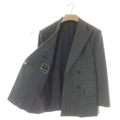 【中古】ボストンテーラー BOSTON TAILOR ウール スリーピース ダブルスーツ メランジグレー【 表記なし（S位） 】【 状態ランクB 】【 メンズ 】