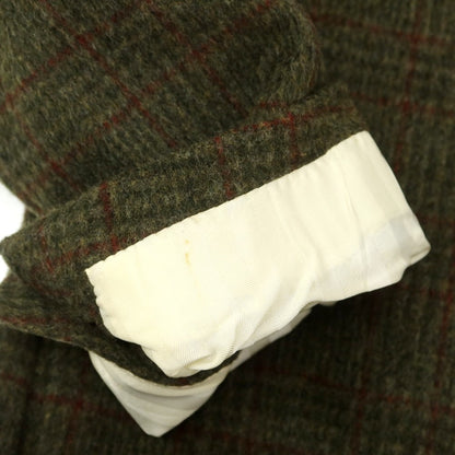【中古】ボストンテーラー BOSTON TAILOR ウール系 チェック テーラードジャケット オリーブグリーンxレッド【 表記なし（L位） 】【 状態ランクB 】【 メンズ 】