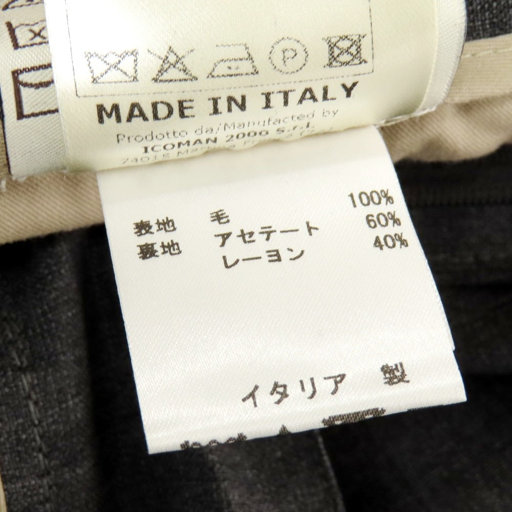 【中古】ベルウィッチ BERWICH SCOTCH ウール ドレススラックスパンツ グレー【 46 】【 状態ランクA 】【 メンズ 】