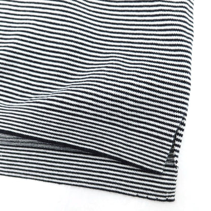 【中古】バフィー BAFY コットン ボーダー スキッパー 半袖 ポロニット ブラックxホワイト【 50 】【 状態ランクB 】【 メンズ 】