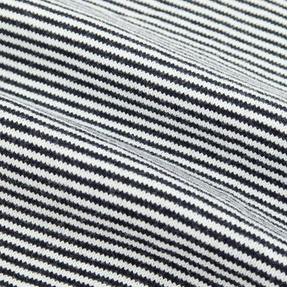 【中古】バフィー BAFY コットン ボーダー スキッパー 半袖 ポロニット ブラックxホワイト【 50 】【 状態ランクB 】【 メンズ 】