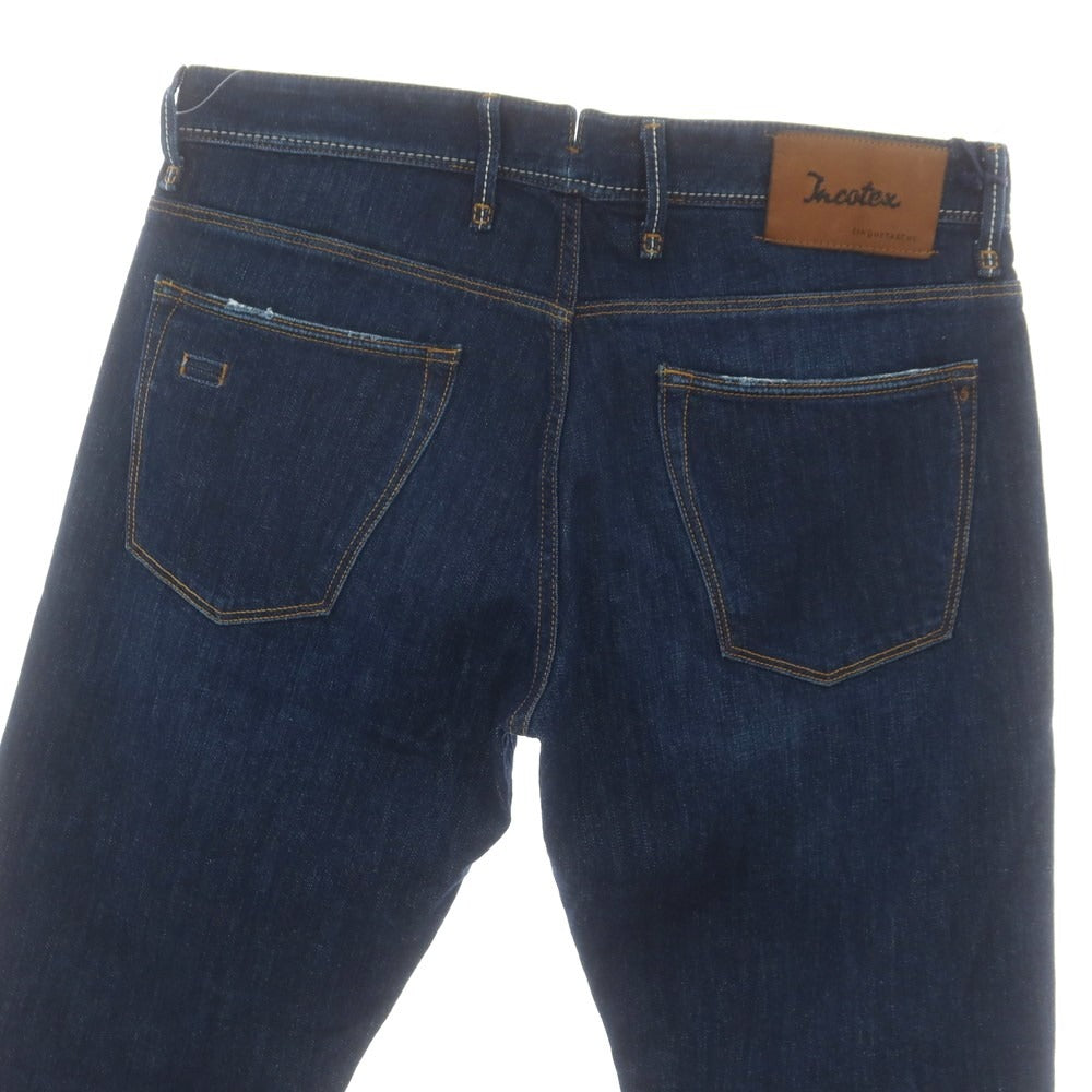 【中古】インコテックス INCOTEX ストレッチデニム デニムパンツ ネイビー【 34 】【 状態ランクA 】【 メンズ 】