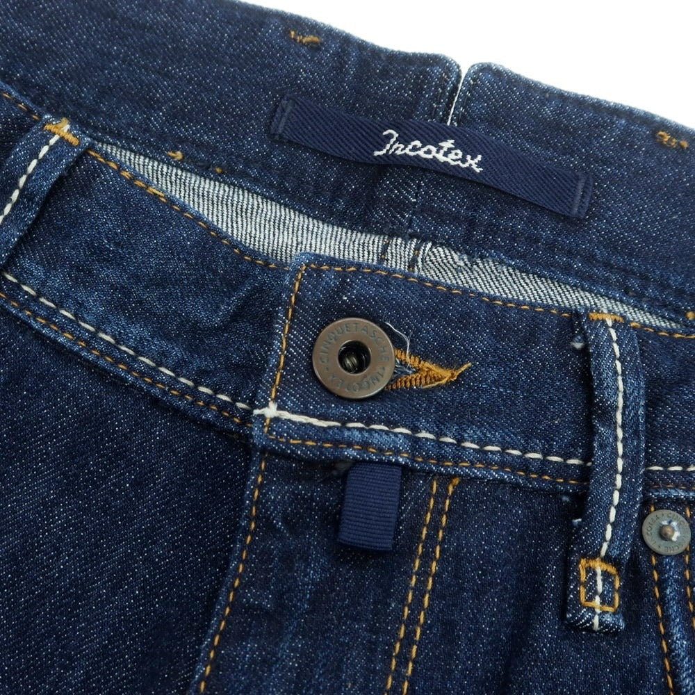 【中古】インコテックス INCOTEX ストレッチデニム デニムパンツ ネイビー【 34 】【 状態ランクA 】【 メンズ 】