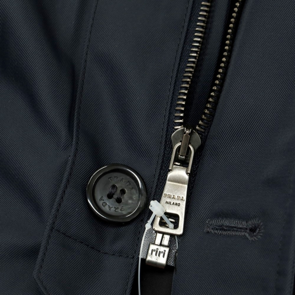 【中古】プラダ PRADA ナイロン 中綿ブルゾン ダークネイビー【 46 】【 状態ランクB 】【 メンズ 】