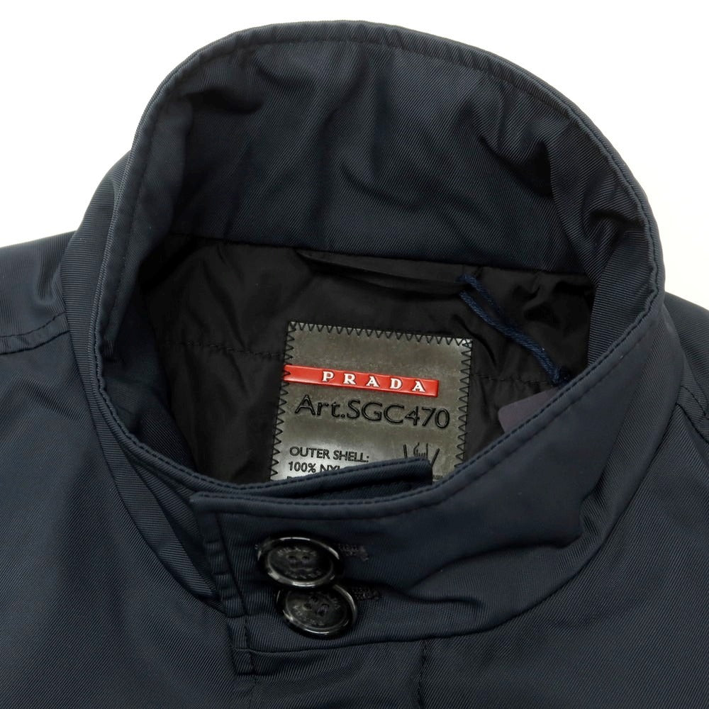 【中古】プラダ PRADA ナイロン 中綿ブルゾン ダークネイビー【 46 】【 状態ランクB 】【 メンズ 】