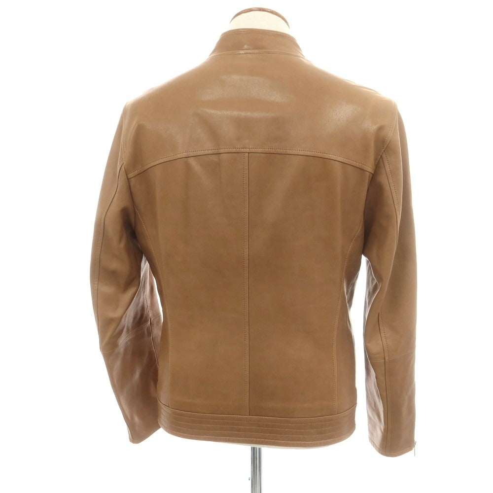 【中古】ブルネロクチネリ Brunello Cucinelli ラムレザーライダースジャケット ブラウン【サイズM】【 状態ランクC 】【 メンズ 】 [DPD]
