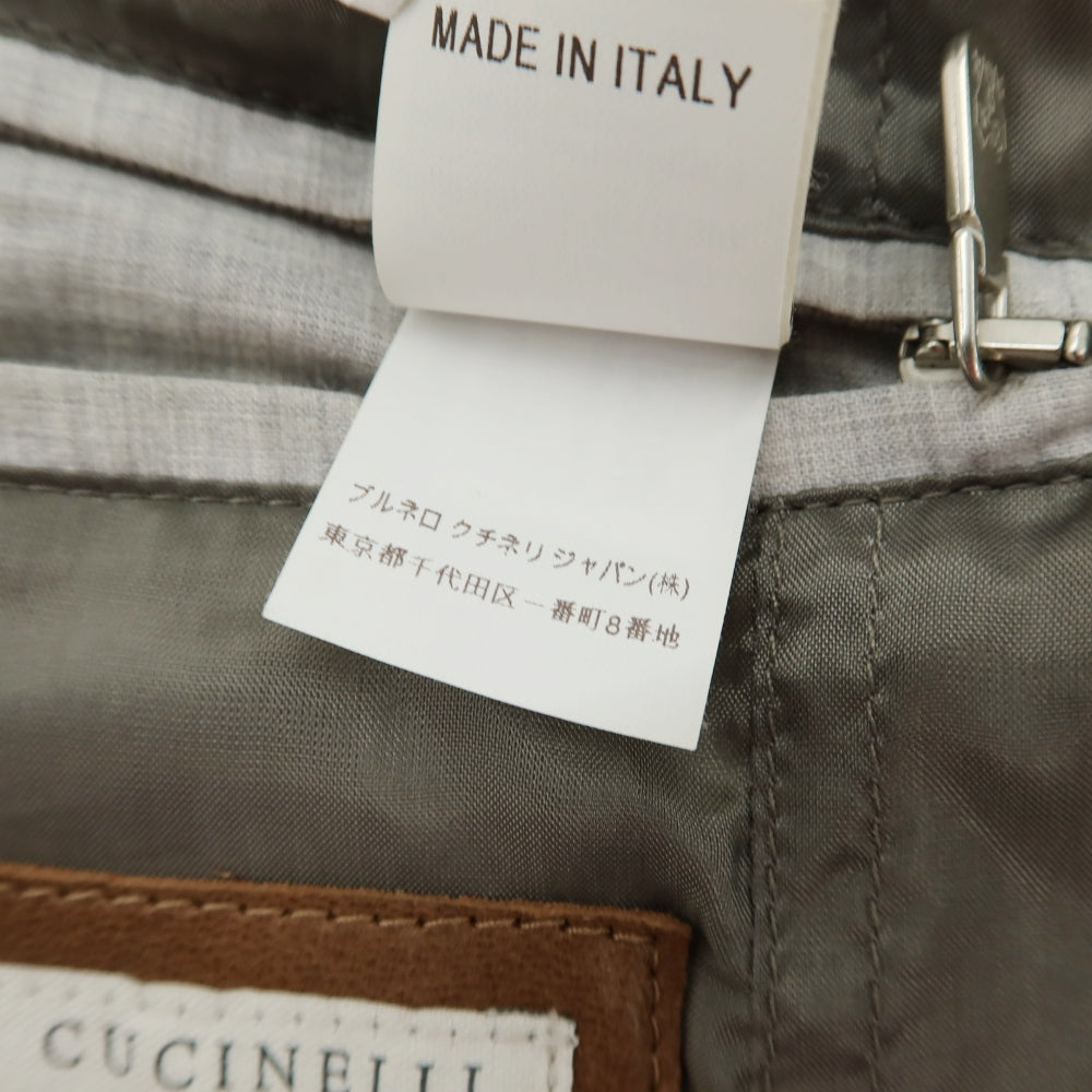 【中古】ブルネロクチネリ Brunello Cucinelli ラムレザーライダースジャケット ブラウン【 サイズM 】【 状態ランクC 】【 メンズ 】 [CPD]