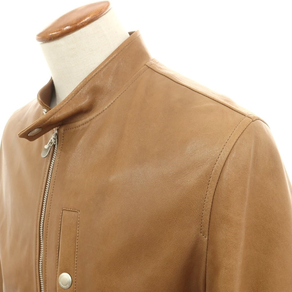 【中古】ブルネロクチネリ Brunello Cucinelli ラムレザーライダースジャケット ブラウン【サイズM】【 状態ランクC 】【 メンズ 】 [DPD]