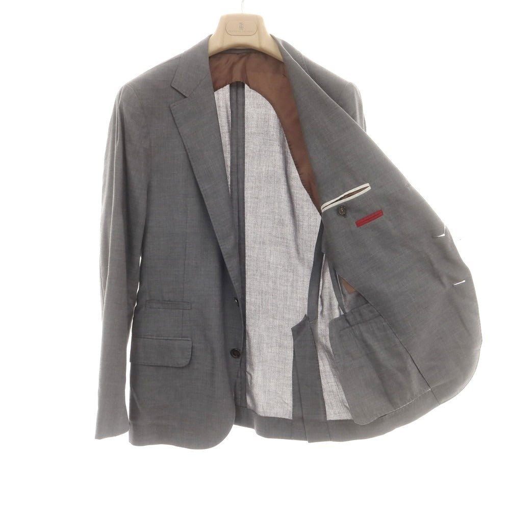 【中古】ブルネロクチネリ Brunello Cucinelli カシミヤ テーラードジャケット グレー【 46 】【 状態ランクB 】【 メンズ 】