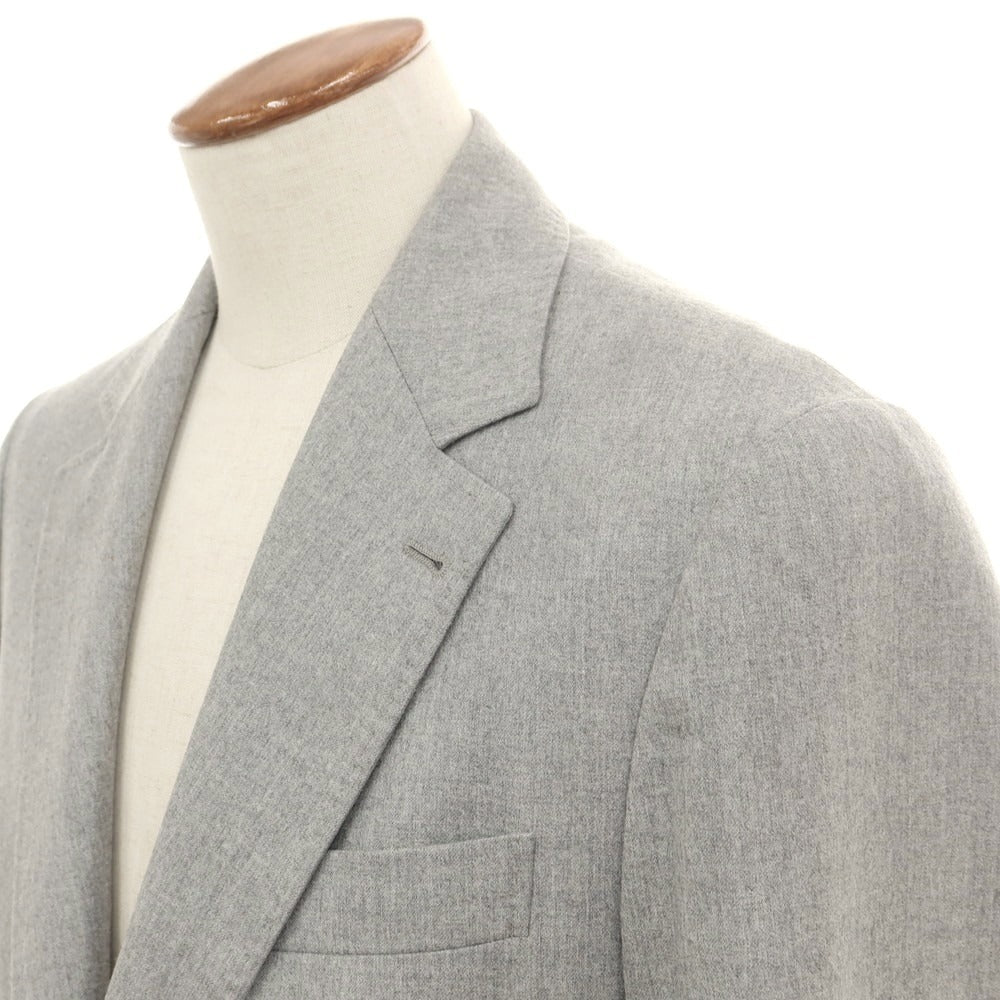 【中古】ブルネロクチネリ Brunello Cucinelli ウール テーラードジャケット ライトグレー【 46 】【 状態ランクD 】【 メンズ 】