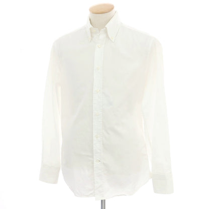 【中古】ブルネロクチネリ Brunello Cucinelli コットン ボタンダウン ドレスシャツ ホワイト【サイズS】【 状態ランクC 】【 メンズ 】