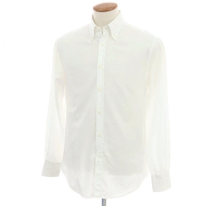 【中古】ブルネロクチネリ Brunello Cucinelli コットン ボタンダウン ドレスシャツ ホワイト【サイズM】【 状態ランクC 】【 メンズ 】