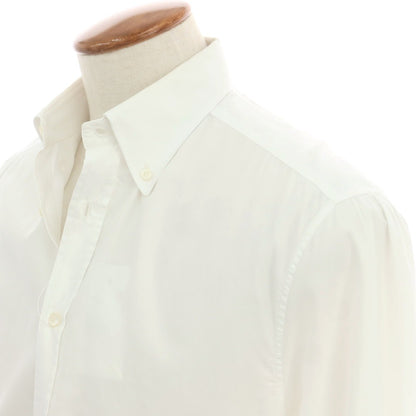 【中古】ブルネロクチネリ Brunello Cucinelli コットン ボタンダウン ドレスシャツ ホワイト【サイズM】【 状態ランクC 】【 メンズ 】