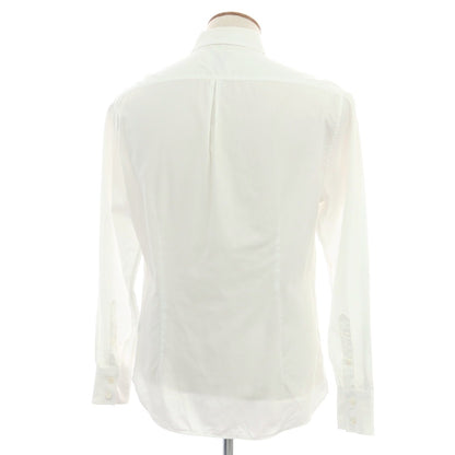 【中古】ブルネロクチネリ Brunello Cucinelli コットン ボタンダウン ドレスシャツ ホワイト【サイズM】【 状態ランクC 】【 メンズ 】