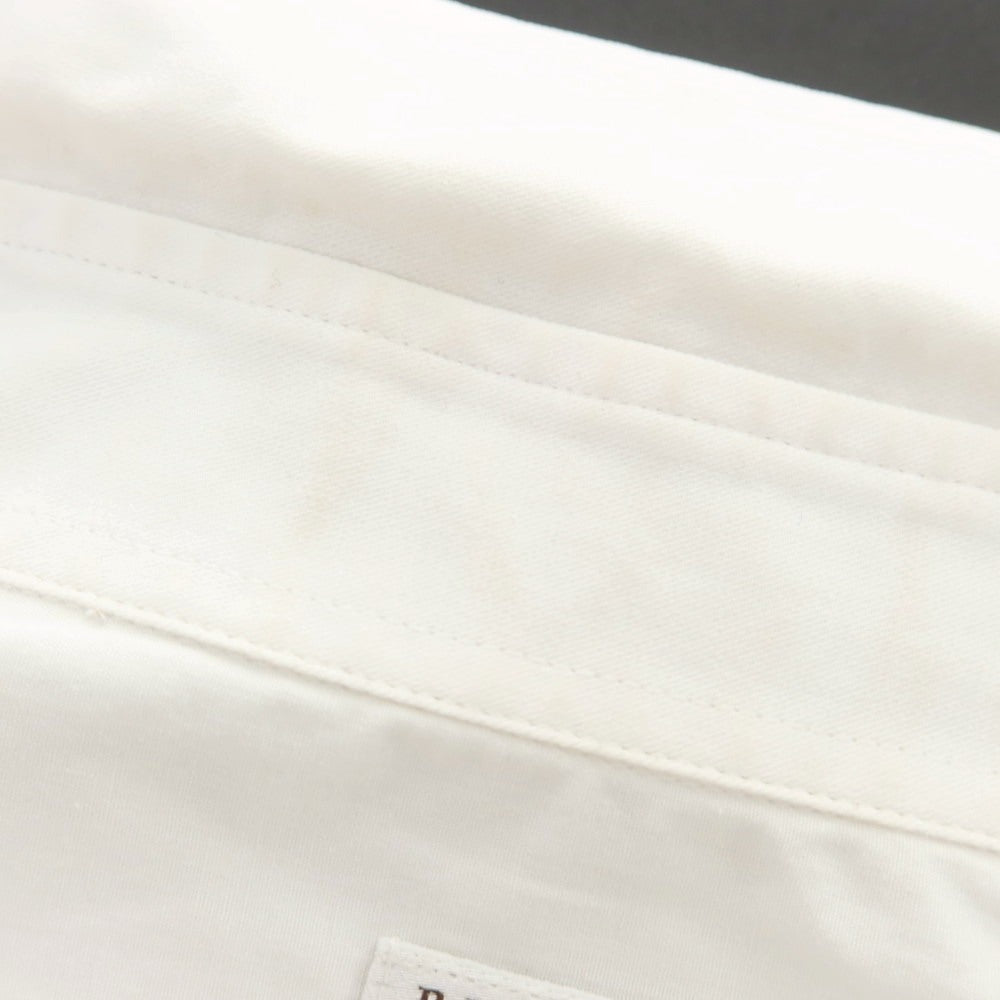 【中古】ブルネロクチネリ Brunello Cucinelli コットン ボタンダウン ドレスシャツ ホワイト【サイズM】【 状態ランクC 】【 メンズ 】