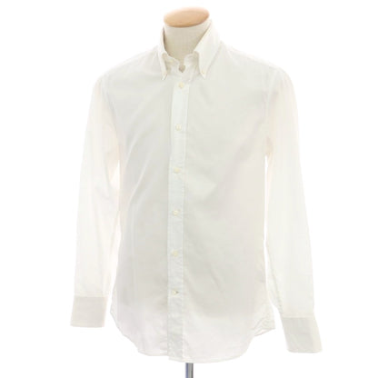 【中古】ブルネロクチネリ Brunello Cucinelli コットン ボタンダウン ドレスシャツ ホワイト【サイズS】【 状態ランクD 】【 メンズ 】