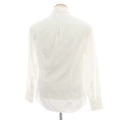 【中古】ブルネロクチネリ Brunello Cucinelli コットン ボタンダウン ドレスシャツ ホワイト【サイズS】【 状態ランクD 】【 メンズ 】