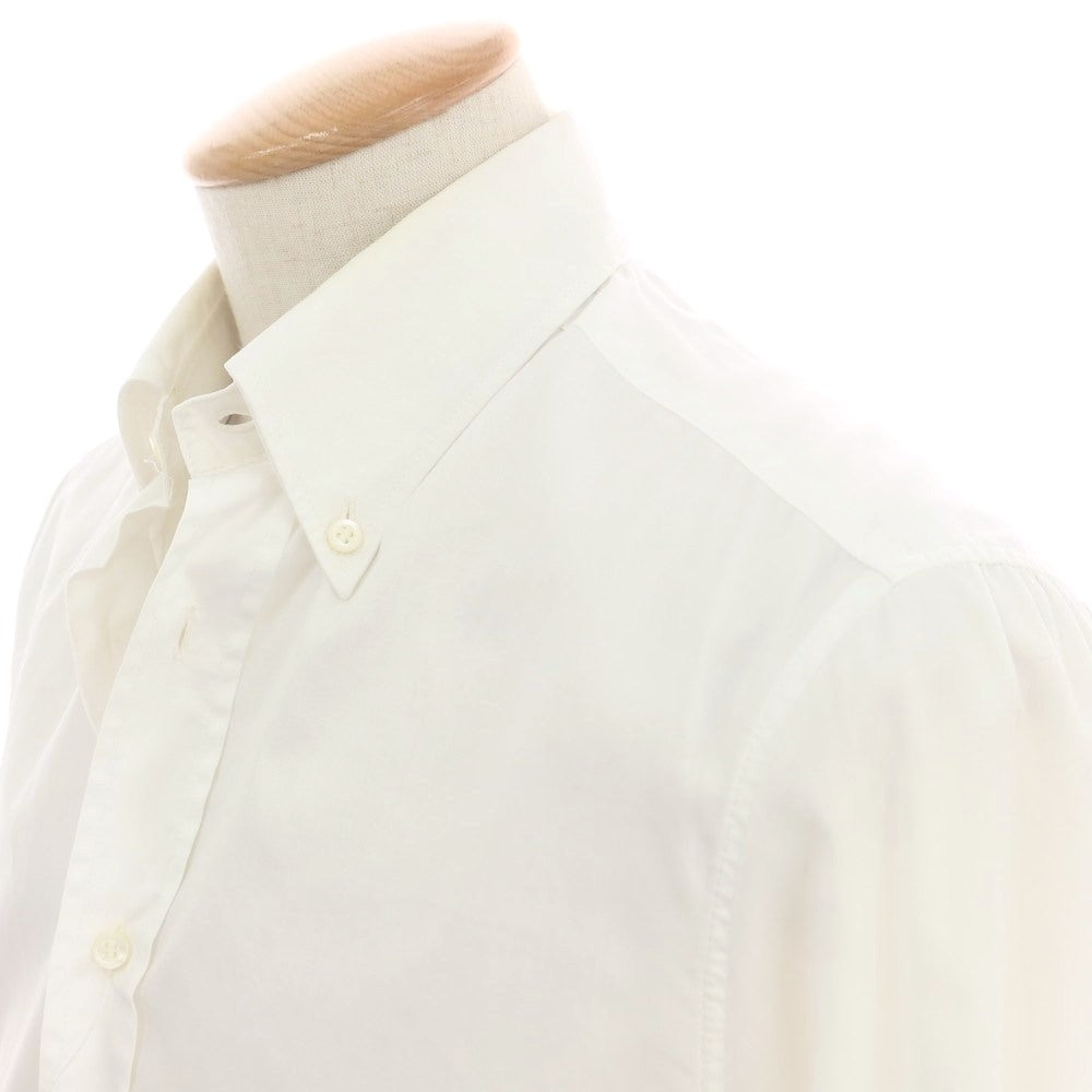 【中古】ブルネロクチネリ Brunello Cucinelli コットン ボタンダウン ドレスシャツ ホワイト【サイズS】【 状態ランクD 】【 メンズ 】