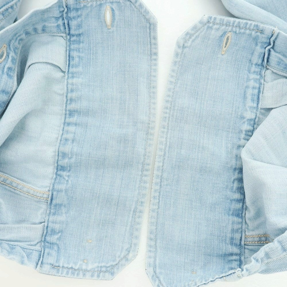 【中古】ブルネロクチネリ Brunello Cucinelli コットン デニム ウエスタンシャツ ライトブルー【 S 】【 状態ランクD 】【 メンズ 】