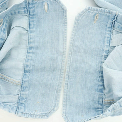 【中古】ブルネロクチネリ Brunello Cucinelli コットン デニム ウエスタンシャツ ライトブルー【 S 】【 状態ランクD 】【 メンズ 】