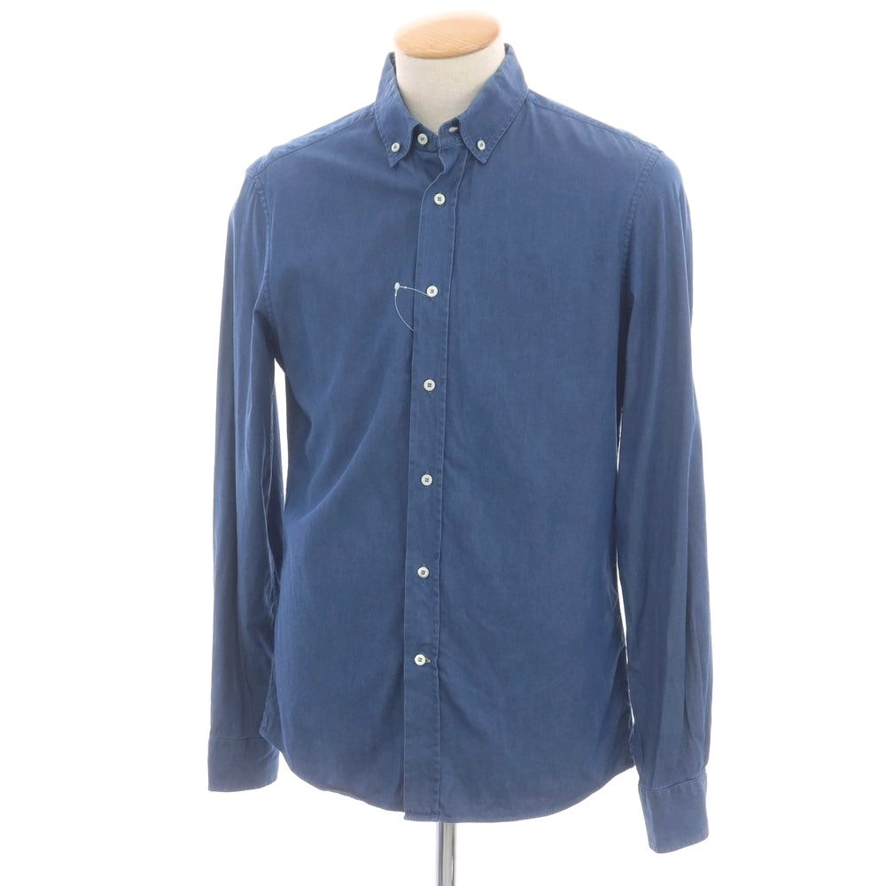 【中古】ブルネロクチネリ Brunello Cucinelli コットン ボタンダウン カジュアルシャツ ネイビー【 S 】【 状態ランクC 】【 メンズ 】