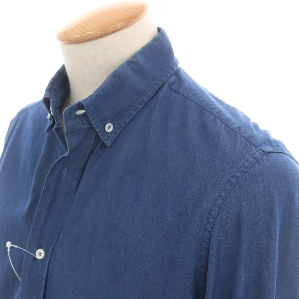 【中古】ブルネロクチネリ Brunello Cucinelli コットン ボタンダウン カジュアルシャツ ネイビー【 S 】【 状態ランクC 】【 メンズ 】