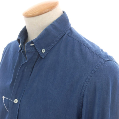 【中古】ブルネロクチネリ Brunello Cucinelli コットン ボタンダウン カジュアルシャツ ネイビー【 S 】【 状態ランクC 】【 メンズ 】