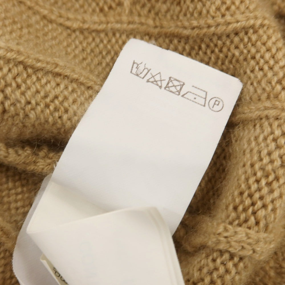 【中古】ブルネロクチネリ Brunello Cucinelli ケーブル編み カシミヤ クルーネック プルオーバーニット ダークベージュ【 48 】【 状態ランクC 】【 メンズ 】