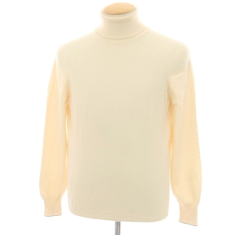 【中古】ブルネロクチネリ Brunello Cucinelli ハイゲージ ウールカシミヤシルク タートルネック プルオーバーニット アイボリー【 46 】【 状態ランクB 】【 メンズ 】