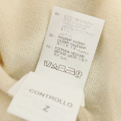 【中古】ブルネロクチネリ Brunello Cucinelli ハイゲージ ウールカシミヤシルク タートルネック プルオーバーニット アイボリー【 46 】【 状態ランクB 】【 メンズ 】