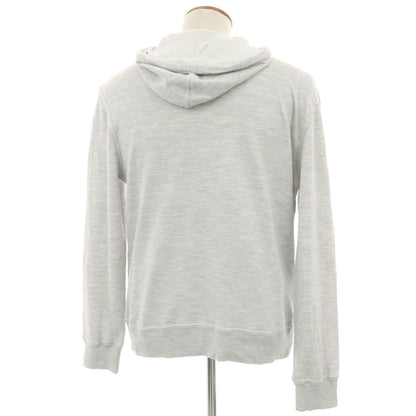 【中古】ブルネロクチネリ Brunello Cucinelli コットンシルクナイロン ジャージー プルオーバー パーカー ライトグレー【 M 】【 状態ランクC 】【 メンズ 】